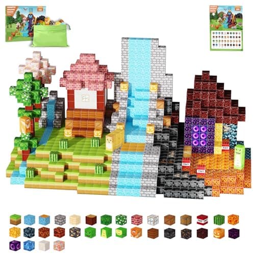 Belveora Magnetic Building Blocks - 130 PCS Large 1 Inch Magnet Cubes, STEM Construction Set for Kids Ages 3 4 5 6 7 8 9 10, Sensory Montessori Toys for Boys & Girls Easter/Christmas/Birthday Gift - Image 1