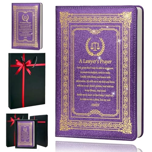 QDWXDEL Lawyer Gift for Women,Journal for Women,A5 Hardcover Leather Journal - 200 Pages Premium Paper Notebook,Lawyer Journal Notebook for School, Work (Lawyer Purple) - Image 1