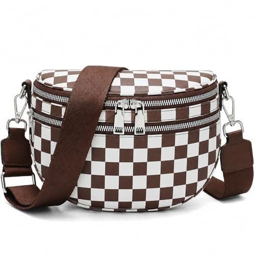Goinsound Crossbody Bags for Women PU Leather Fanny Packs for Women Trendy Bum Bag with Adjustable Strap - Image 1