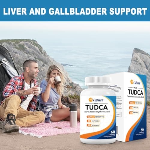 TUDCA 500mg Supplement, Liver and Gallbladder Support, Genuine Purified Bile Salts with Bitter Taste, Vegan, Gluten Free, Non GMO - 60 Capsules - Thumbnail 5