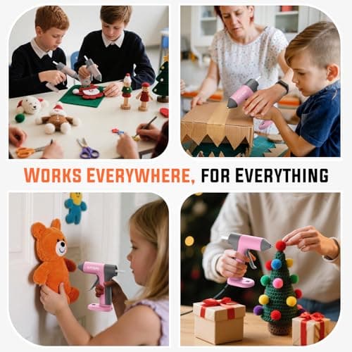 Mothers Day Gift, Cordless Hot Glue Gun Gifts Kit for Mom Grandma, 30s Fast Heating & 50PCS Premium Mini Glue Sticks, Rechargeable, Compact & Portable, Auto Shut-Off, Perfect for DIY, Crafts & Repairs - Thumbnail 6