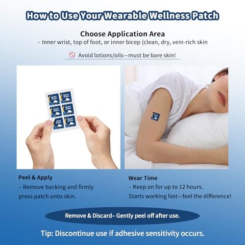 Kaeruw Sleep Patches for Adults with Magnesium and Sour Cherry Extract - Plant-Based Formula - Easy to Use for Men and Women - 1 Box 60 Count-SP01 - Thumbnail 5