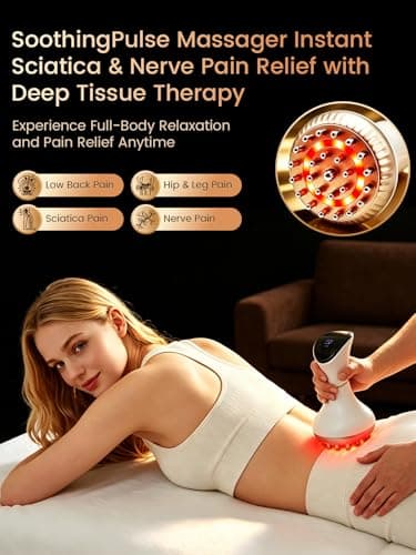 Huxerol Sciatica Pain Relief Devices – Deep Tissue Massager with Multi-Mode Technology, Heat & Light, Targeted Relief for Sciatic Nerve & Lower Back Pain - Thumbnail 2