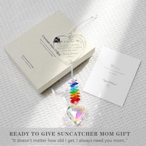 Mom Gift, Mom Birthday Gifts, Crystal Suncatcher Gifts for Mom from Daughter, Happy Mother’s Day - Thumbnail 4