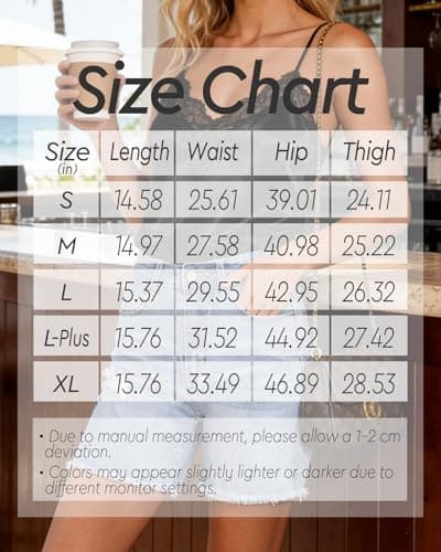 SEASEESI Jean Shorts for Women Trendy High Waisted Stretchy Ripped Denim Summer Frayed Raw Hem Mom Long Shorts Cutoff 2026 Jorts（Light Blue M） - Thumbnail 6