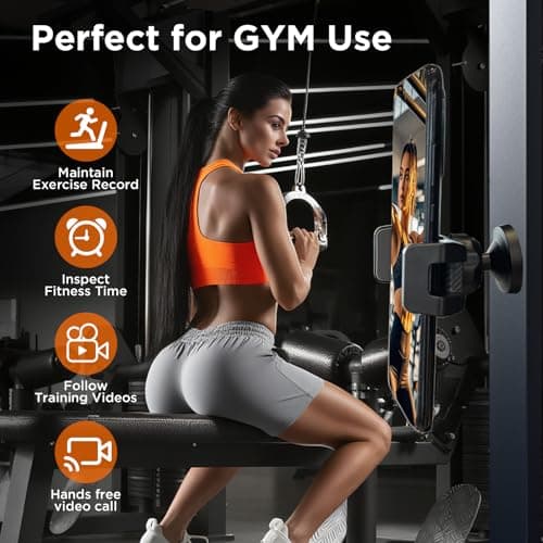 Wooerdacks Gym Magnetic Phone Holder |Gym Cart Series | 360° Magnetic Phone Mount | Rotating Fitness Mount | Universal Metal Surface Compatibility|Accommodates 3.1"-4" Phones with Thick Cases - Thumbnail 3