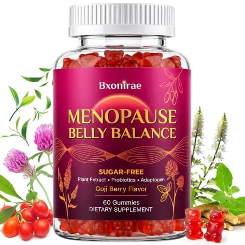 Menopause Supplements for Women - Menopause Probiotic Gummies for Waist & Abdomen Management, Hot Flash & Night Sweats, 20 Billion CFU Probiotics with Black Cohosh & Soy Isoflavones, 60 Gummies