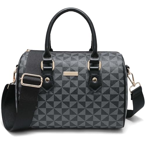 Goinsound Top Handle Satchel Bags for Women - Fahsionable Designer Crossbody Shoulder Handbags for Weekender (Dark Grey) - Image 1