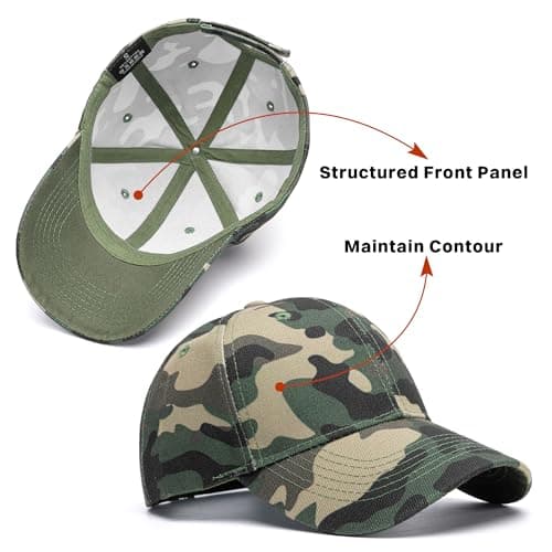 spxkd Structured Baseball Hats for Men Women Breathable Washed Cotton Baseball Caps Adjustable Golf Dad Hat for Wide Occasion - Thumbnail 3