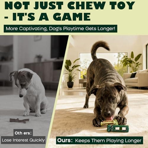 Kseroo Dog Toys for Aggressive Chewers: Tough Dog Toys for Aggressive Chewers Medium & Large Breed, Indestructible Dog Toy to Keep Them Busy, Bacon Flavor, Durable Nylon, Easy to Use and Clean - Thumbnail 5
