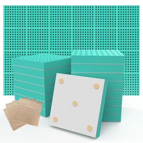 Acoustic Foam Panels, Sound Proof Foam Panels for Walls, Soundproofing Absorbing Panels Studio Noise Absorbing for Studio, Office, Home, 2" X 12" X 12"