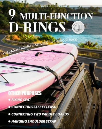 FunWater SUP Inflatable Stand Up Paddle Board 10'6×33"×6" Ultra-Light Inflatable Paddleboard with ISUP Accessories,Fins,Adjustable Paddle, Pump,Backpack - Thumbnail 4