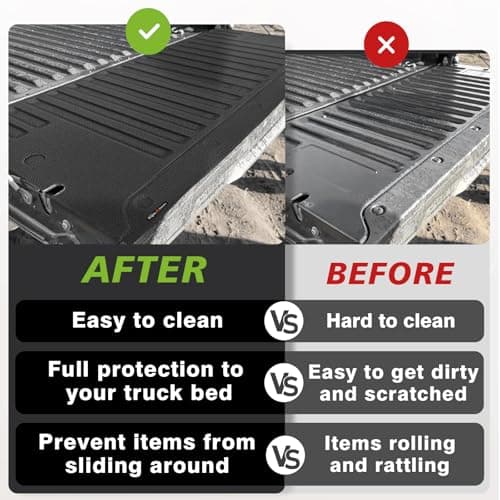 TripleAliners Truck Mat Compatible with 2024-2026 Toyota Tacoma Tailgate Accessories, Tailgate Mat Cover Custom Fit All Weather Protection Pickup Liner - Thumbnail 6