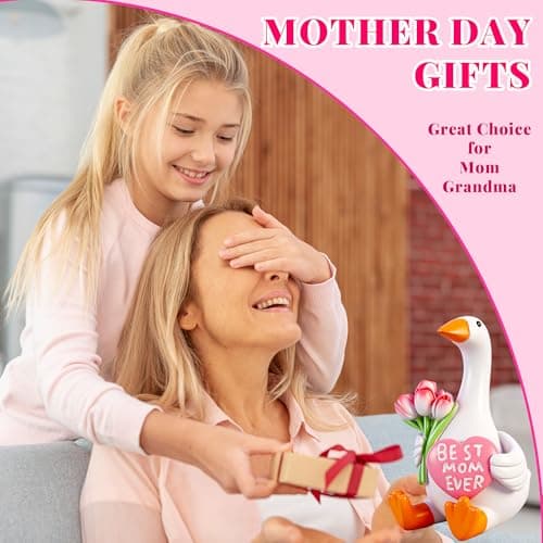Dzpsoon Mother's Day Mom Gifts Goose Decor Cute Desk Decor Mini Desk Goose Figurine Bookshelf Decor for Mom - Thumbnail 2