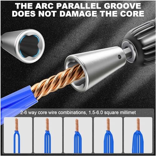 Wire Twister Tool for Drill, 6MM Hex Shank, Stripper & Cable Twister - Thumbnail 4