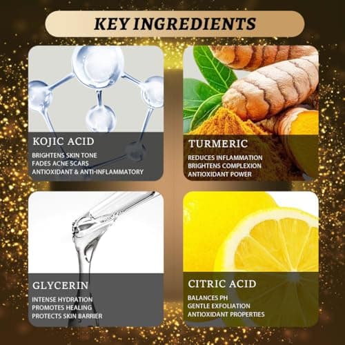 Individually Sealed Turmeric Kojic Acid Cleansing Pads - Stays Fresh, Hygienic! (20 Pads) - Gentle Brightening Exfoliator for Dark Spots & Hyperpigmentation, Travel-Size - Thumbnail 4