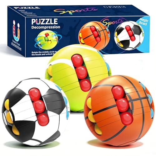 Azxb 3 Pack 2.5" Puzzle Sport Ball Toys - 3D Brain Teasers and Puzzle Games for Ages 3+ Kids and Adults, Intelligence Small Magic Bead, Hand Sport, Adult Relieve Stress, Gifts for Boys Girls - Image 1