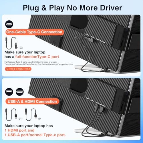 FLYTOCCA Laptop Screen Extender, 15.6" 1080P FHD IPS Display, Detachable Second Monitor Supports Vertical Mount, Plug & Play, Laptop Monitor Extender for 13"-17.3" Laptops, Windows, Mac, Chrome - Thumbnail 6