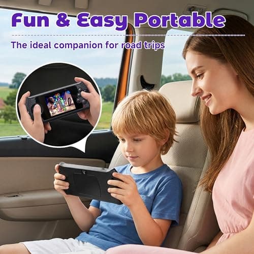 16 Bit Handheld Game for Kids Built-in 230 HD Classic Retro Video Games USB Rechargeable 3.0 Inch Childrens Travel Electronics Toys Portable Gaming Player System Gift for Boys Girls Ages 4-8-12 - Thumbnail 5