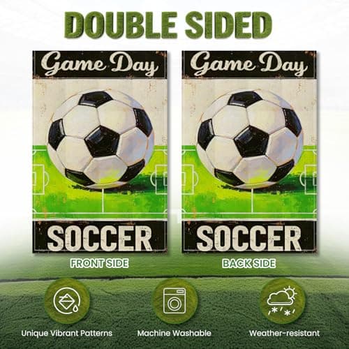 2026 World Cup Decorations USA Soccer Garden Flag, Game Day Summer Yard US Soccer Decor Garden Flags for Outside, 12x18 Inch Double Sided Outdoor Lawn Porch Party Sports World Cup Decorations Favors - Thumbnail 5