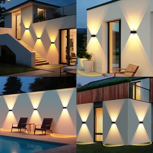sununiny Solar Fence Lights Outdoor,Solar Up and Down Lights Garden Fence Wall Lights Solar Powered IP65 Waterproof 9 Colors 11 Modes RGB Fence Lighting for Patio/Backyard/Porch/Fence (8) - Thumbnail 4
