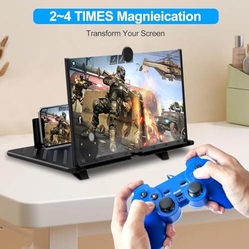 Zrgzob 20 Inch Screen Magnifier for Cell Phone - Foldable Phone Stand & Movie Amplifier, for Videos, and Gaming, Compatible with All Smartphones - Thumbnail 5