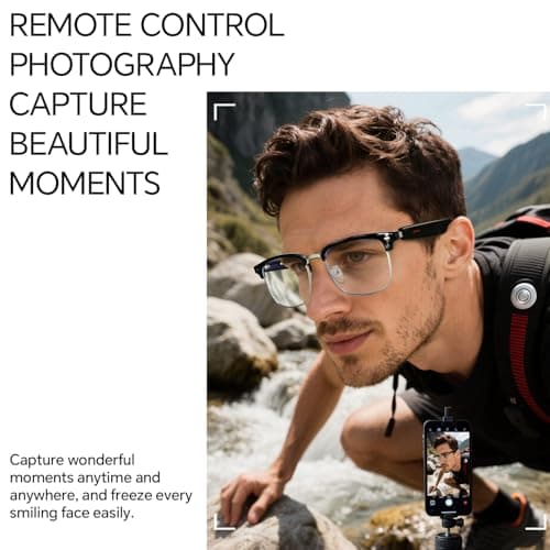 SZXWL Bluetooth Smart Glasses with Camera for Sports/Cycling/Running, Bone-Conduction Music Glasses, Hands-Free Call, Intelligent Voice Navigation (Anti-Blue Light Glasses) - Thumbnail 4