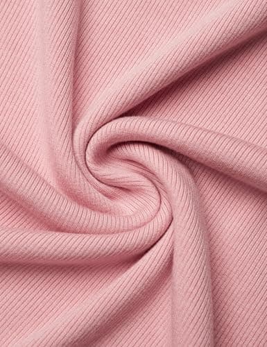 GKBK Scoop Neck Short Sleeve Tops for Women Ribbed Knit Slim Fitted Tight Layering Top Basic Tee Shirts Cute Summer Tops Casual Spring Outfits 2026 Trendy Pink - Thumbnail 4