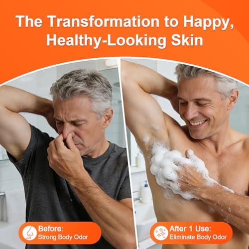 YAFUSIPE Persimmon Soap Bar for Body Odor Control, 7.06OZ/200G Natural Deodorant Bar Soap for Old People Smell, Moisturizing Body & Hand Soap for Men & Women - Thumbnail 3