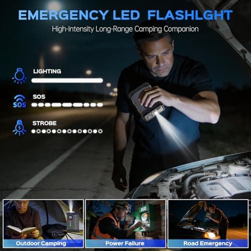 Alltrip X7 Jump Starter with Air Compressor(20,000mAh Battery), 3,000A Portable Car Battery Jump Starter Suitable for 8L Gas/6L Diesel Engines with 150PSI Auto-Shutoff Tire Inflator and LED Light - Thumbnail 5