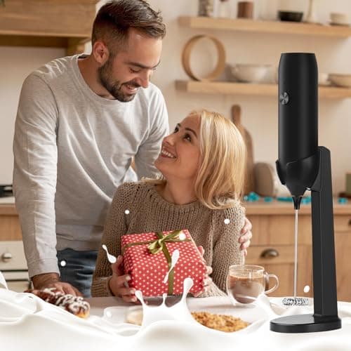 Rechargeable Milk Frother Handheld USB Type-C, Powerful Electric Foam Maker with Stand, Mini Drink Mixer for Coffee Latte, Cappuccino, Mocha, Macchiato, Frappe and Protein Powder - Thumbnail 6