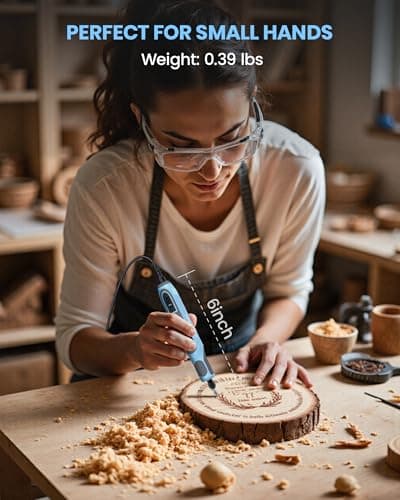 SCHTUMPA Corded Rotary Tool 36W, 4 Variable Speed, 10000-22000RPM Rotary Tool Kit & 18 Accessories, Soft Grip, Lightweight Multi-Tool for Sanding, Polishing, Drilling, Carving, DIY Crafts - Thumbnail 3