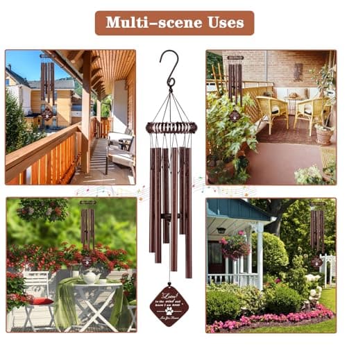 VENBEEL 28" Pet Memorial Wind Chime, Dog Memorial Gifts for Loss of Dog, Passing Away Sympathy Bereavement Remembrance Pet Gift - Thumbnail 5