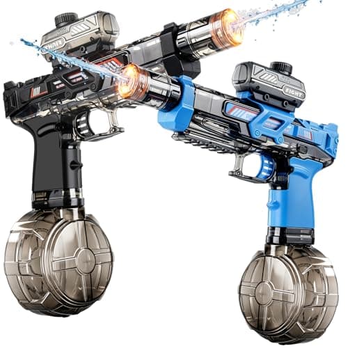 Altoance 2 Pack Electric Water Guns for Kids Adults Automatic Squirt Guns with LED Light & Realistic Spray Sound, Summer Outdoor Water Toys for Pool Party Beach Backyard Toys for Boys Girls Ages 3+