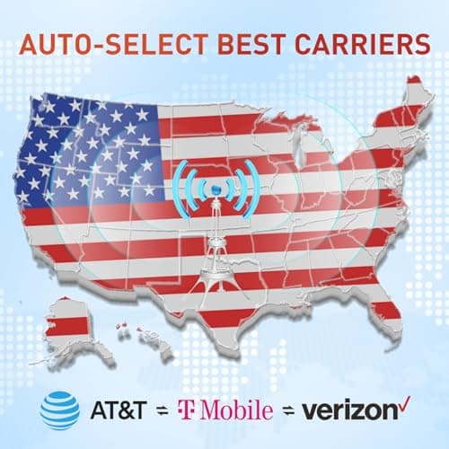 TALKSIM Data SIM Card 15GB 180Days, 4G LTE Prepaid USA SIM Card Support AT&T, T-Mobile and Verizon, Compatible with Unlocked Security Camera/Trail Hunting Camera/WiFi Mobile Hotspot, No Contract - Thumbnail 2