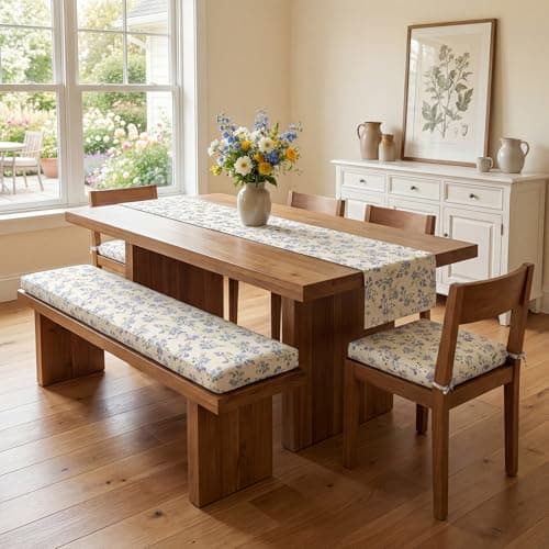 Zubeno Custom Bench Cushion, Waterproof Outdoor & Indoor Bench Cushion Made to Order, Non-Slip Thick Foam Seat Cushion for Patio Furniture, Window Seat, Porch, Garden Bench - Thumbnail 6