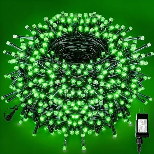 VTECHOLOGY 500 LED Green Christmas Tree Light,170ft Connectable Christmas Lights with 8Modes UL Certified Lights String Outdoor for Christmas Holiday Party Decor