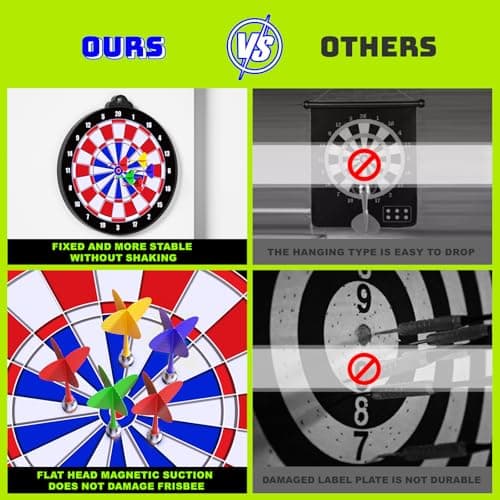 Magnetic Dart Board for Kids - 12pcs Magnetic Darts, Indoor/Outdoor Kids Games and Party Games, Christmas Birthday Gifts Toys for Boys Ages 3-12 - Thumbnail 4