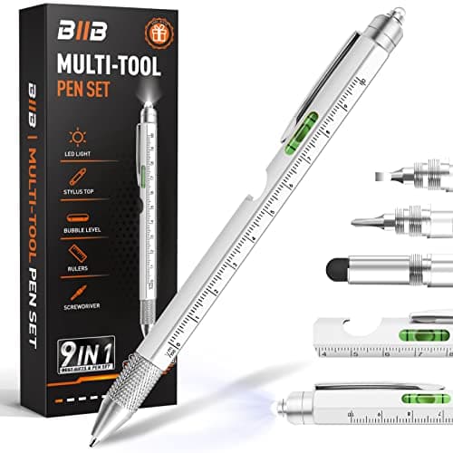 BIIB Fathers Day Gift from Daughter, 9 in 1 Multitool Pen Gifts for Men, Mens Gifts for Fathers Day, Personalized Fathers Day Gift Ideas, Anniversary Birthday Graduation Gifts for Men Him