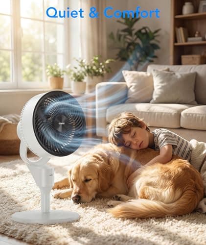 COWSAR Standing Fan for Bedroom, 80° Oscillation Fan with Remote, 30dB Quiet Floor Fan, Pedestal Air Circulator Fan for Room, 3 Speeds, 6H Timer, 2 Heights, 90° Vertical, Aroma Box, White - Thumbnail 6