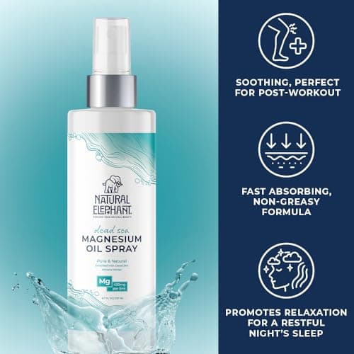 Natural Elephant Dead Sea Magnesium Oil Spray for Topical Use | 100% Pure | Promotes Relaxation and Well-Being (1 fl oz (Travel Size)) - Thumbnail 2