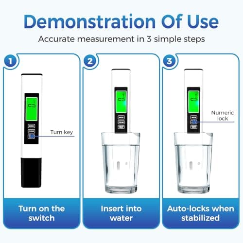 New 4 in 1 Tds Meter Digital Water Tester, 2026 Upgrade Digital Water Quality Tester, Accurate and Reliable TDS EC & Temp(°C,°F) Meter, 0-9999ppm, RO/DI System (White) - Thumbnail 5
