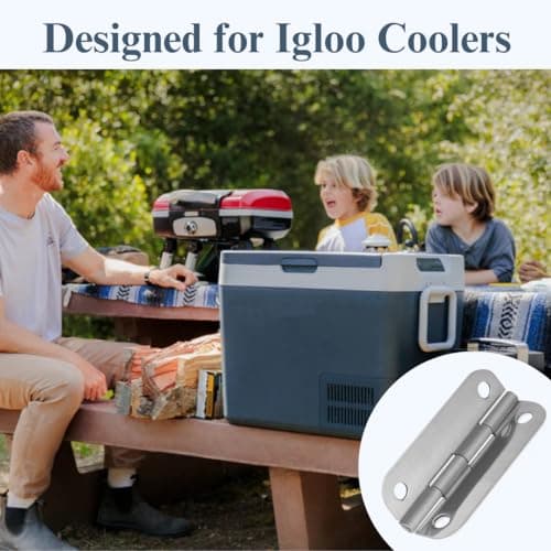 Cooler Hinges Replacement for Igloo Ice Chests - 3 Pack 316 Stainless Steel Cooler Hinge Kit for 25-165 Quart Coolers - Thumbnail 2