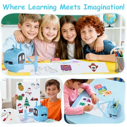 Art Enlightenment Drawing Robot: Educational Interactive Learning Toy for Kids - Auto Painting Machine with 192 Cards & Pens - Montessori Gifts for 3-8 Year Old - Thumbnail 6