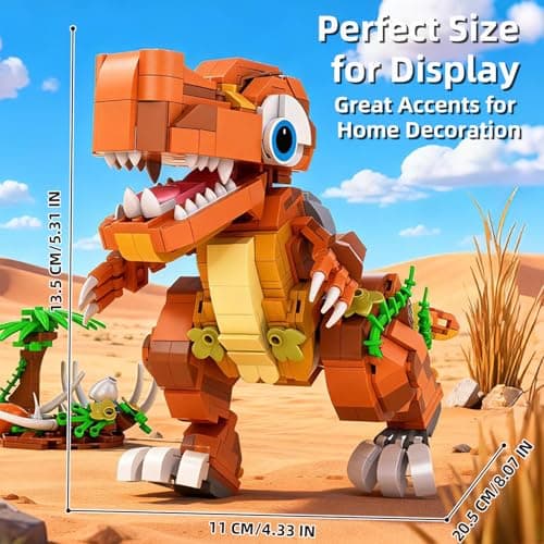 MENTOJOY Poseable Baby T.rex Building Set – 630 Pieces STEM Dinosaur Toy, Suitable for Children Age 6 and Above | Jurassic Educational Gift - Thumbnail 6
