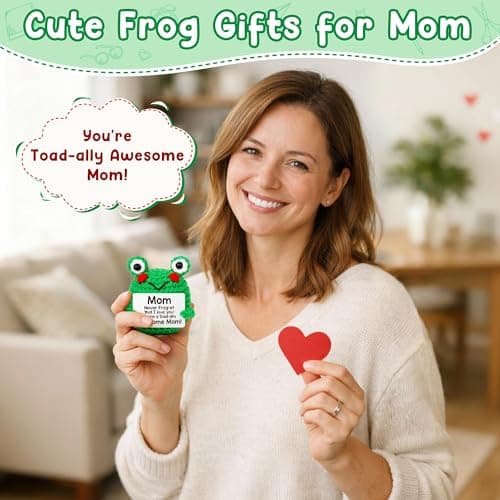 Positive Frog Gifts for Mom from Daughter Son, Mom Christmas Birthday Gifts - Thumbnail 4