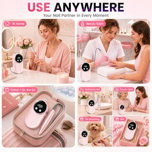 FLORAVIC MG101L Electric Nail Drill, 50000RPM Pro E File - Thumbnail 4