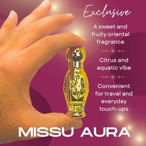 AL MAHAS Missu Aura (15 ML (0.51 OZ) Roll-On Perfume Oil Unisex Perfumes | Fresh Citrus & Aquatic Masculine Fragrance with Yuzu, Lemon, Bergamot, Blue Lotus, Musk & Cedar | Alcohol-Free - Thumbnail 5