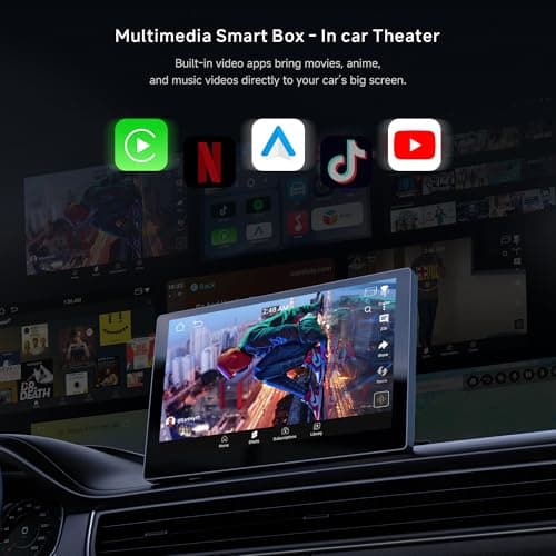ATOTOSELECT Wireless CarPlay Adapter, Magic AI Box with Dual-WiFi Stability, 4GB+32GB Enjoy Video & Music Apps, Navigation, AI Voice, Plug & Play for Factory Wired CarPlay - Thumbnail 5