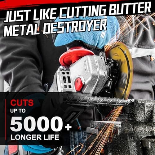 Sbestily Diamond Cutting Wheel 4 1/2 x 7/8 Inch for Metal, Cut Off Wheels with 5000+ Cuts on Rebar, Steel, Iron,INOX, Ceramic, Tiles, Angle Grinder Attachment Cutting Blades (3PCS) - Thumbnail 6